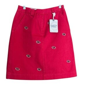 University of South Carolina Gamecocks red chino skirt Size 4 New with tag